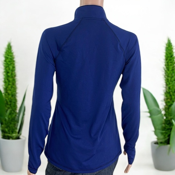 Old Navy Active Blue & White Stripe Active Go-Dry 3/4 Zip Up Pullover - Picture 8 of 16